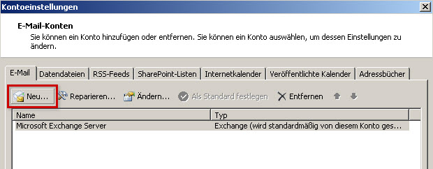 Button Neu anklicken