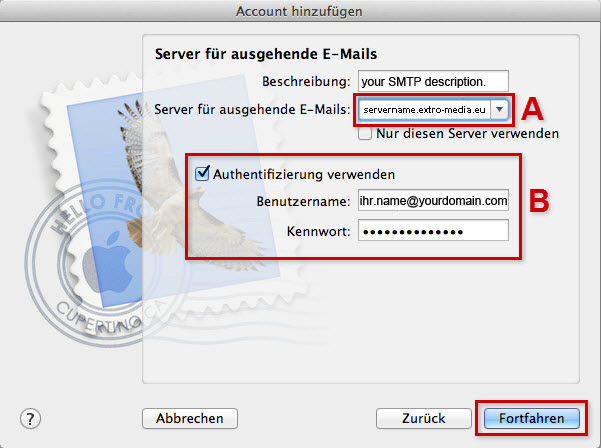 SSL verwenden für ausgehende E-Mails