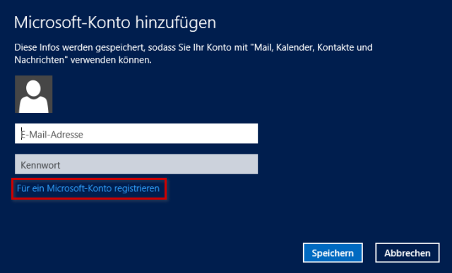 Microsoft-Konto nachträglich einrichten