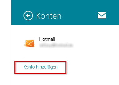 Konto hinzufügen